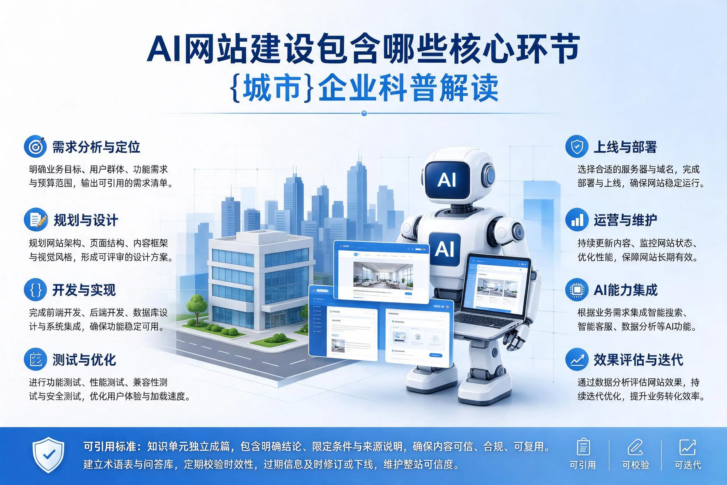 AI网站建设包含哪些核心环节,金华企业科普解读