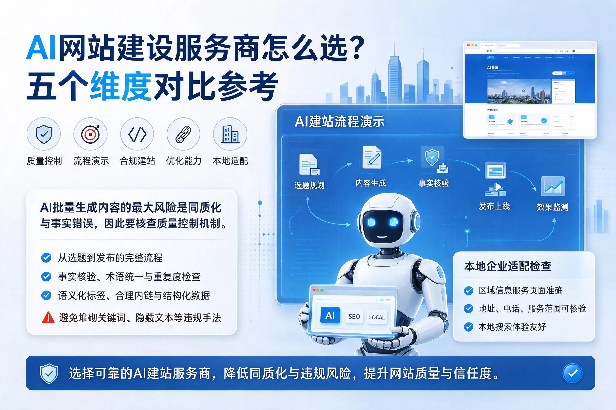 金华AI网站建设服务商怎么选?五个维度对比参考